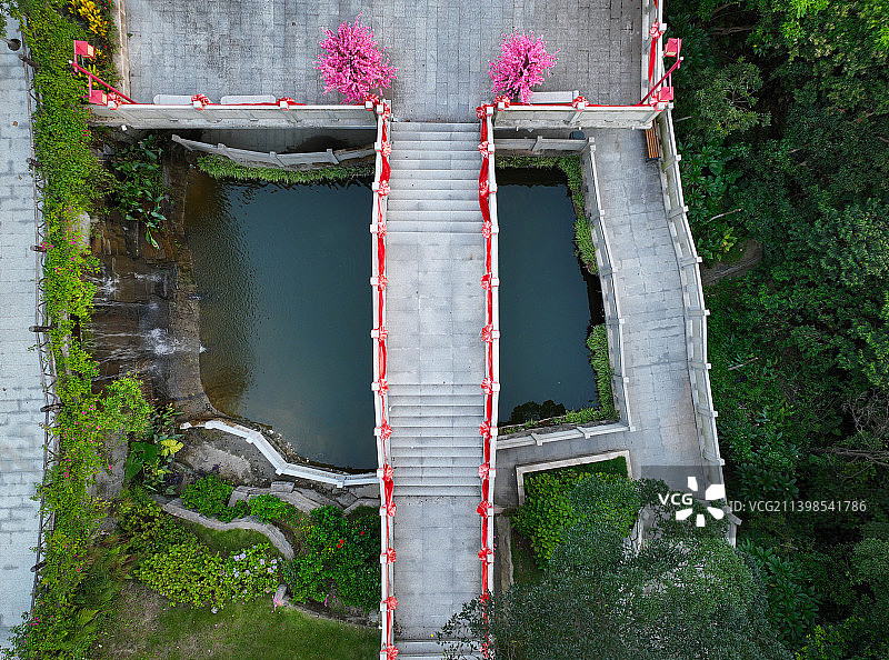 广东省东莞市樟木头镇广东观音山国家森林公园航拍图片素材