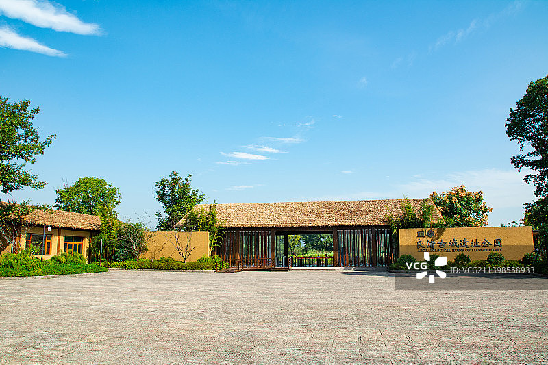 良渚古城遗址公园 大门 杭州余杭 良渚文明 景区入口图片素材