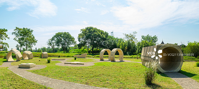 良渚玉器模型 公园景观 良渚古城遗址公园 杭州余杭 良渚文明图片素材