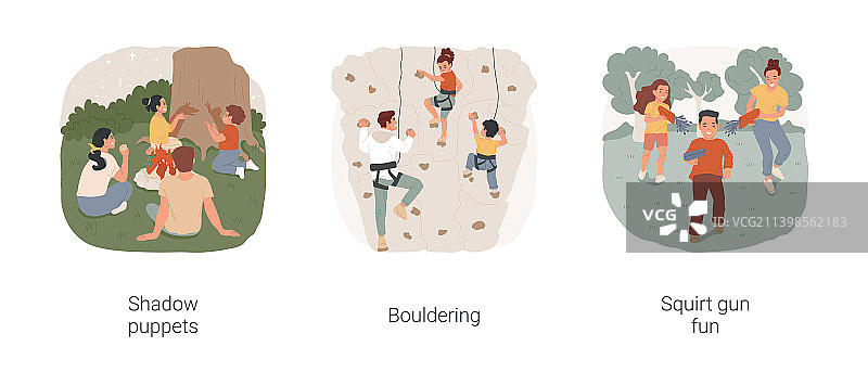 露营娱乐卡通插画图片素材