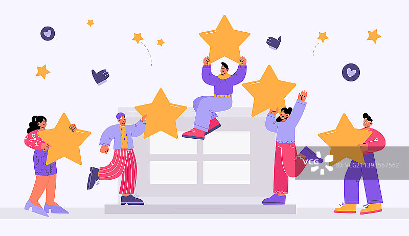 客户反馈在线评论概念图片素材