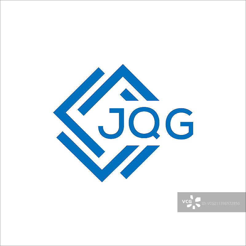 黑色背景上的jqg字母Logo设计图片素材