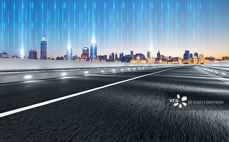 城市建筑天空背景汽车广告背景图图片素材