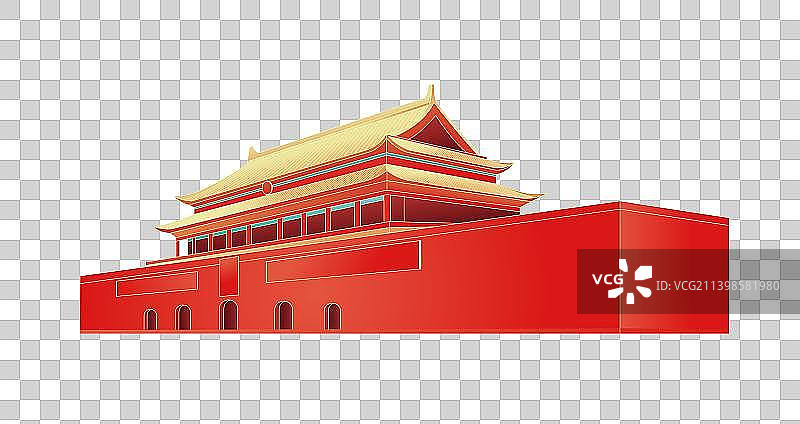 天安门建筑插画图片素材