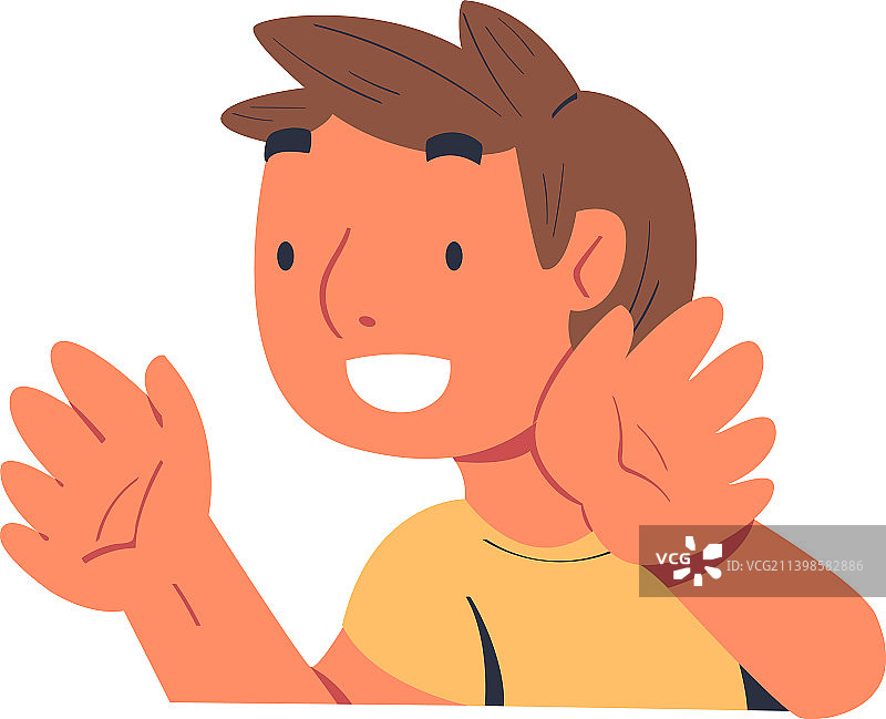 坐在行驶的汽车后座上的微笑男孩图片素材