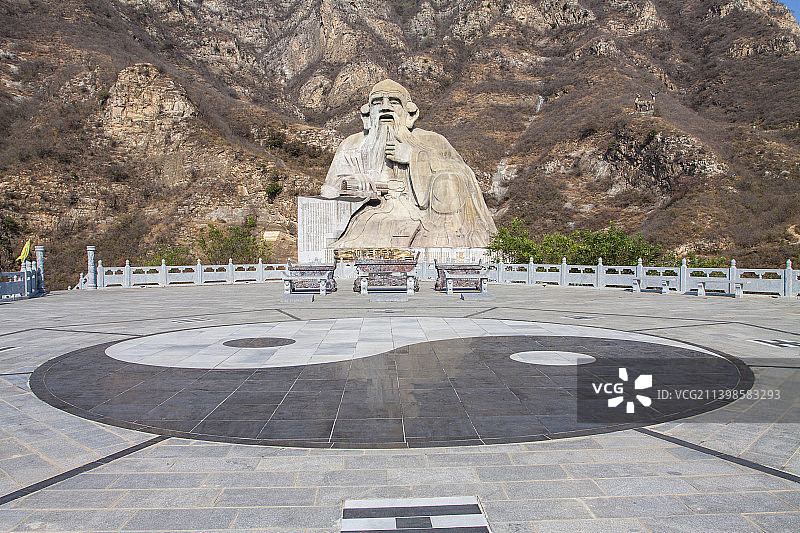 房山圣莲山老子像风景图片素材