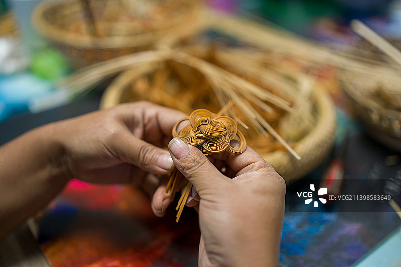 编竹子图片素材