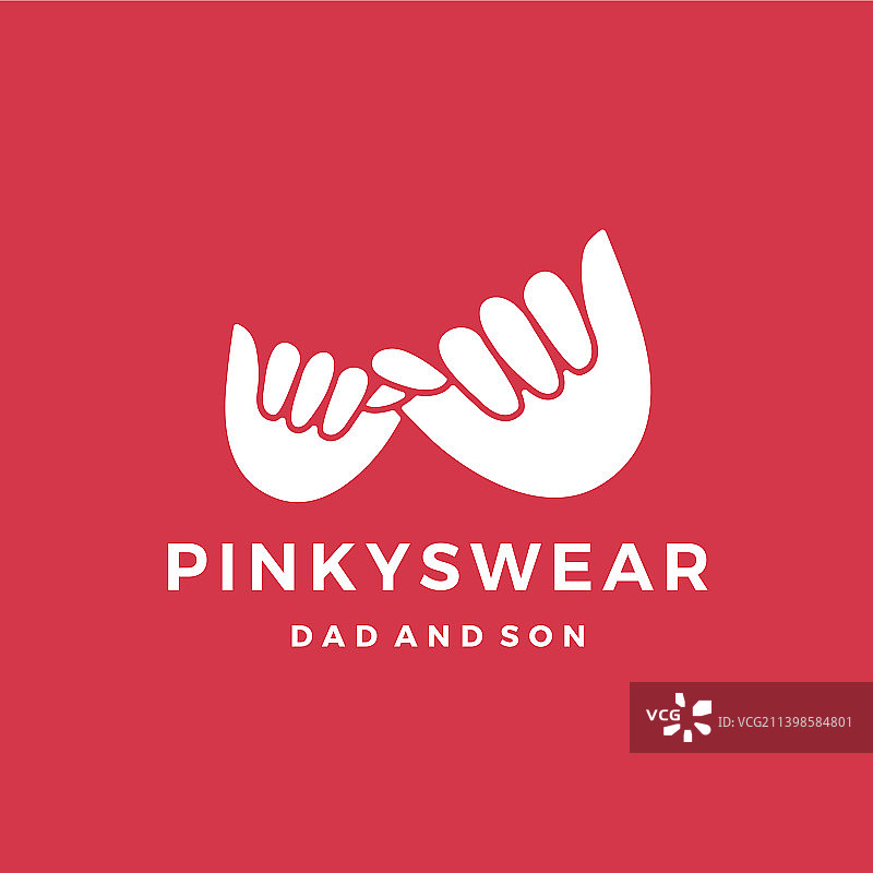 父子或父女间的拉钩约定图片素材