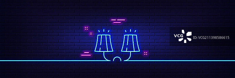 壁灯光线图标墙灯标志霓虹灯图片素材