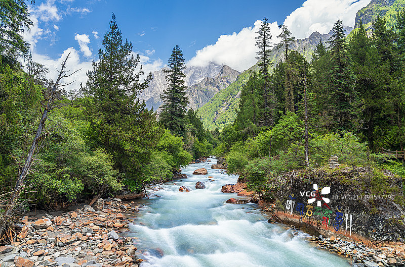 川西环线 四姑娘山 长坪沟 幺妹峰 斯古拉图片素材