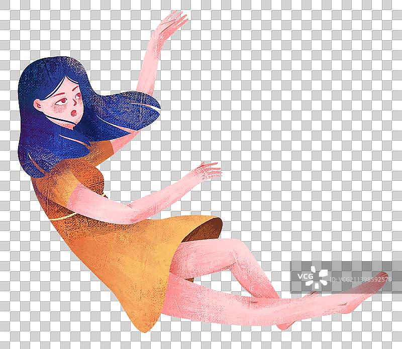 下坠的女人图片素材