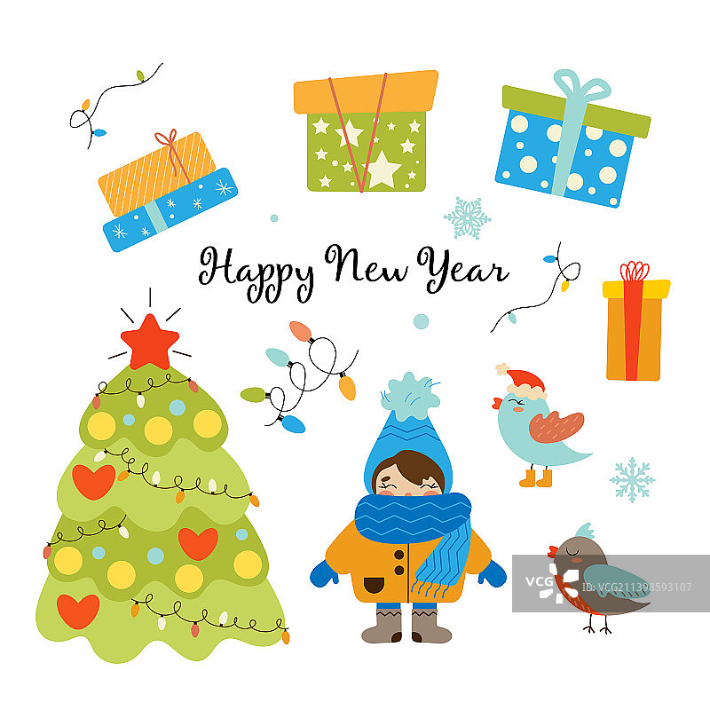 冬季节日设计元素合集图片素材