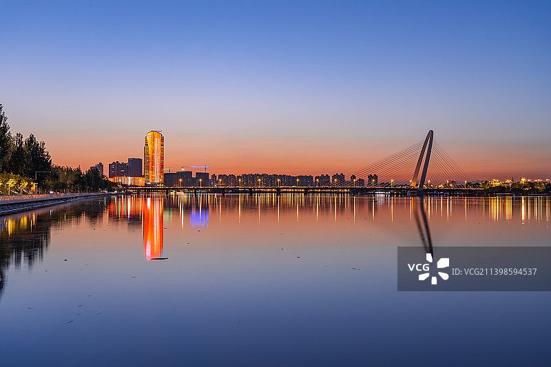 西安灞河风景图片素材