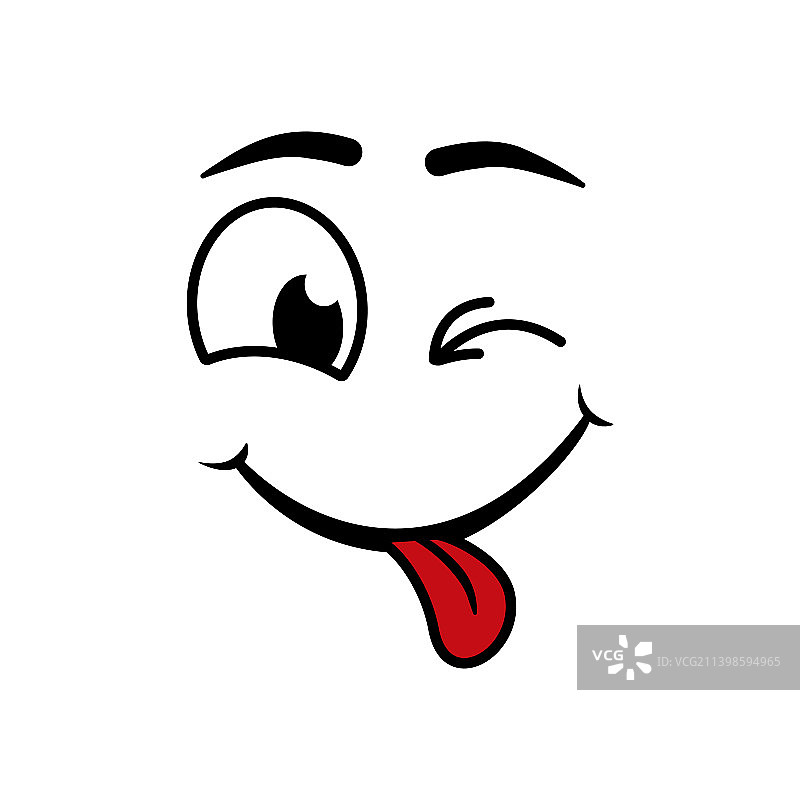 美味表情符号的吐舌头Logo图片素材