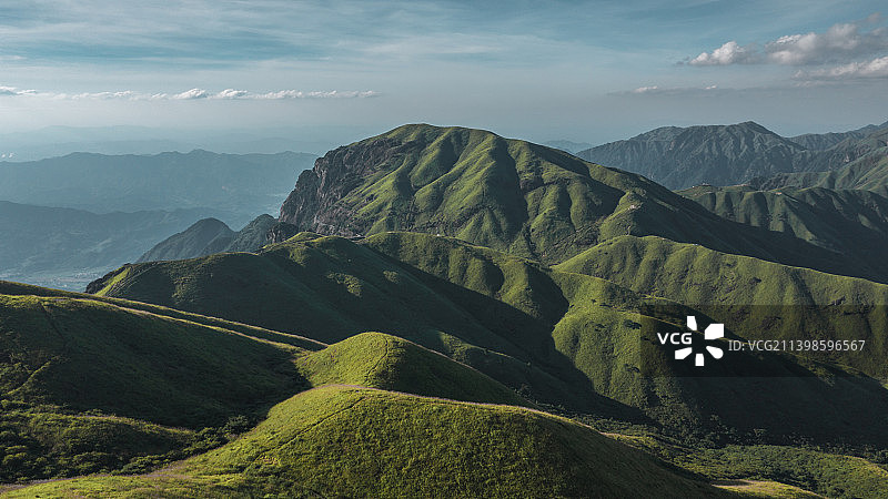 江西萍乡武功山航拍图片素材