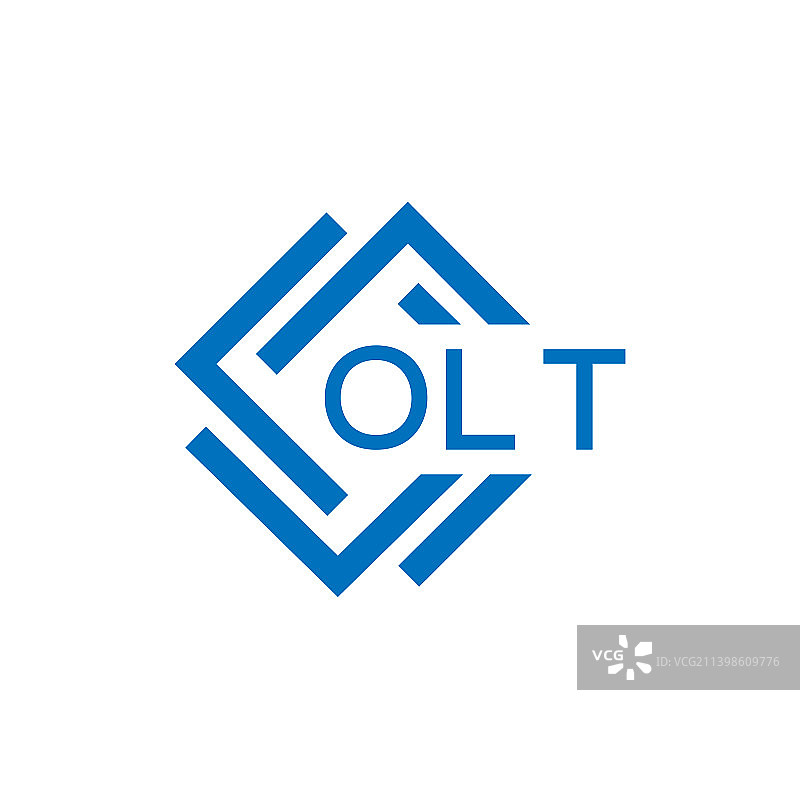 白色背景上的olt字母标志设计图片素材