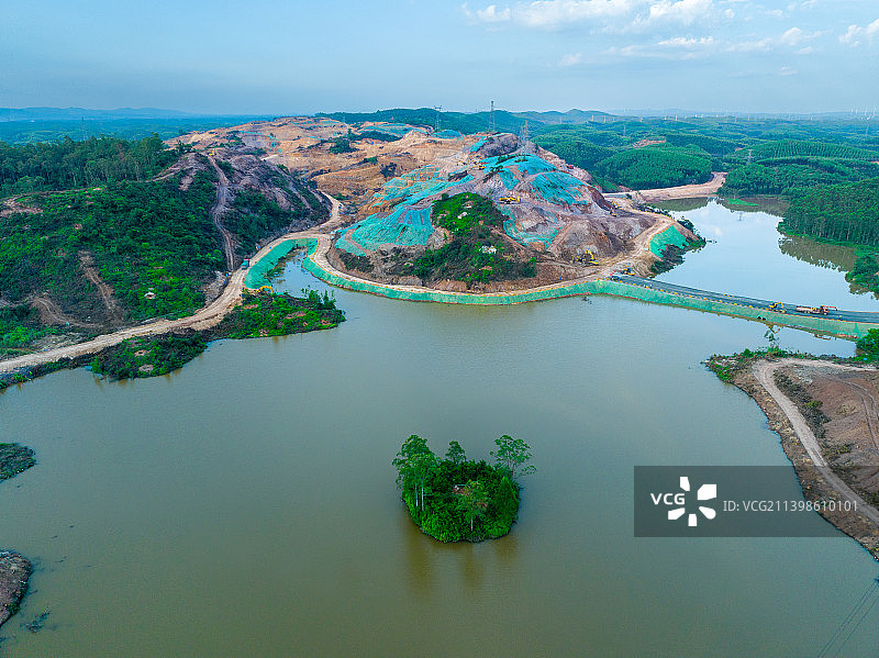 平陆运河开工建设图片素材