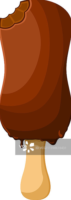 巧克力棒冰淇淋卡通图片素材