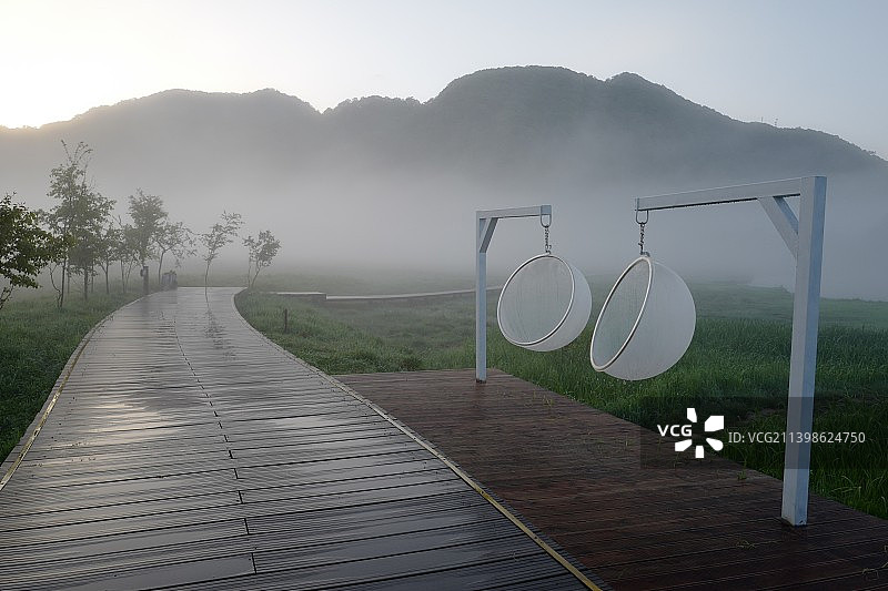 大九湖的早晨图片素材