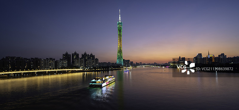 广州珠江夜游图片素材