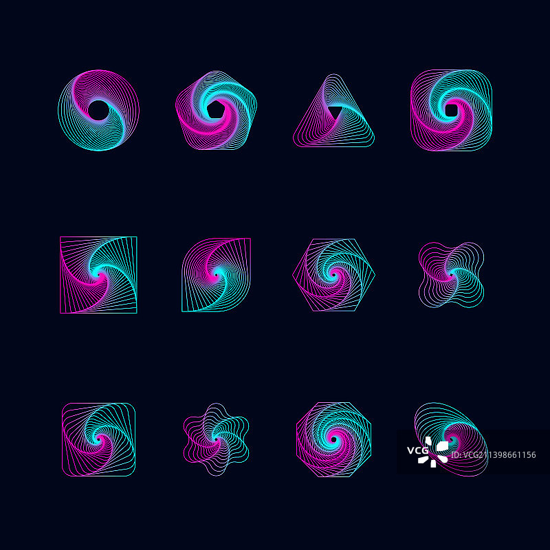 线条渐变螺旋图片素材