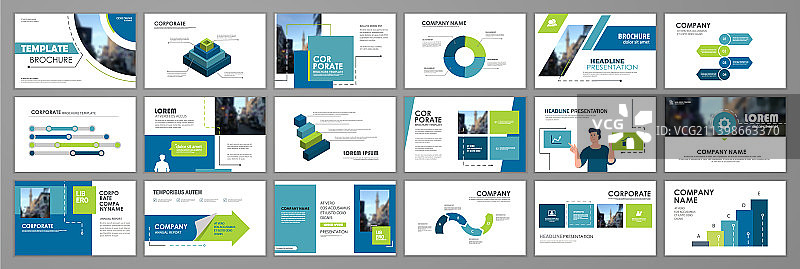 商务演示幻灯片模板图片素材