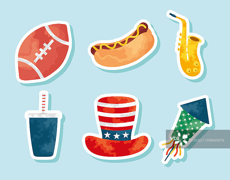 美国图标集图片素材