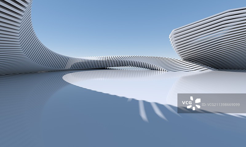 三维渲染抽象建筑空间图片素材