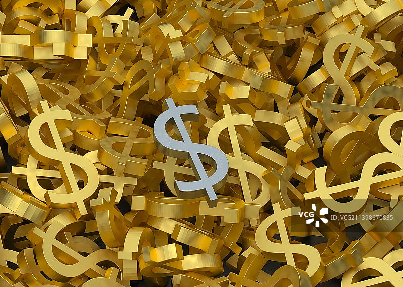 三维立体货币符号图片素材