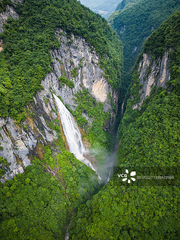 恩施鹿院坪瀑布图片素材