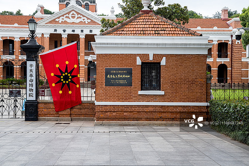 中国湖北武汉辛亥革命武昌起义纪念馆红楼建筑外部结构图片素材