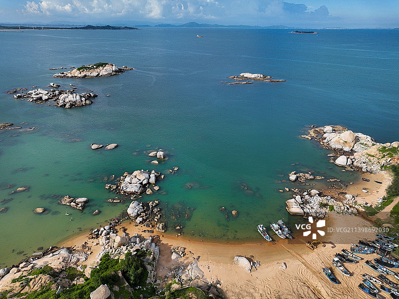 广东省汕尾市城区红海湾遮浪南海观世音旅游景区田寮妈祖风景区航拍图片素材