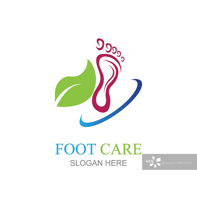 足部护理Logo设计概念图片素材
