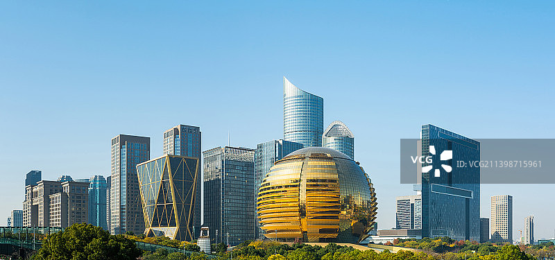 杭州 钱江新城 城市阳台 城市建筑风光 杭州风光 杭州建筑图片素材