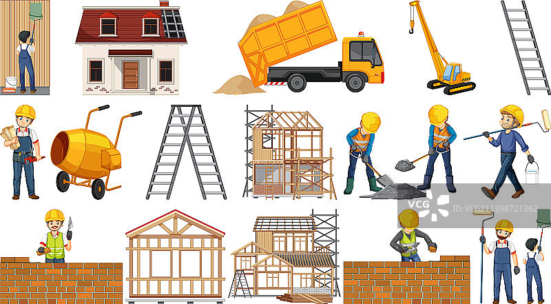 施工现场物品合集图片素材