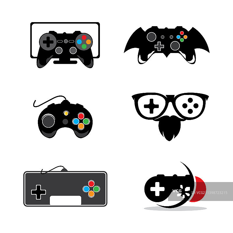 简约炫酷的免费游戏摇杆图标Logo图片素材