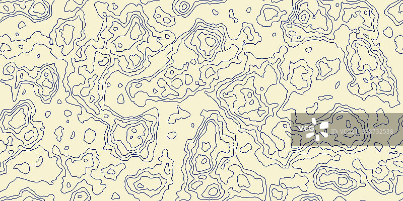 米色地形图无缝蓝色图案图片素材