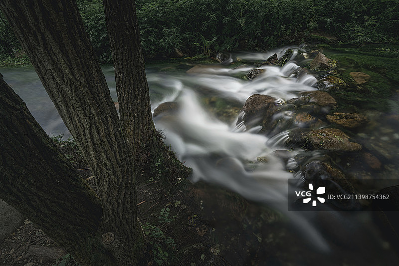 玉渡山溪水图片素材