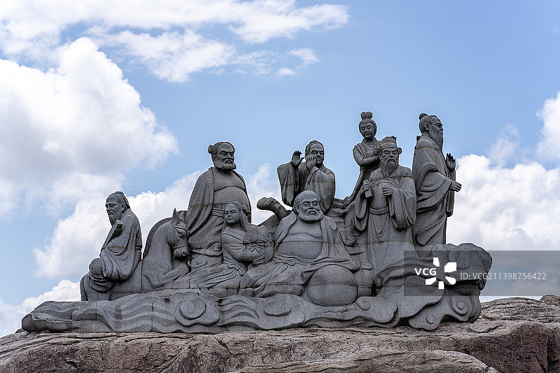九仙山 八仙过海雕塑 泉州 德化图片素材