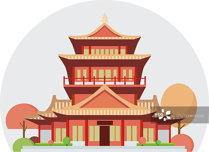 古建筑矢量图图片素材