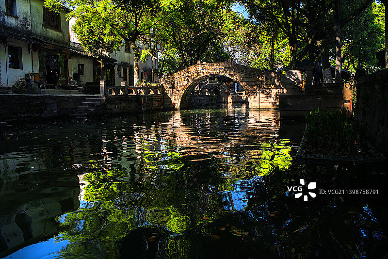 苏州同里古镇三桥图片素材