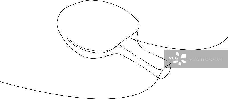 乒乓球拍运动单线艺术图片素材