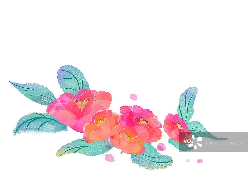 装饰 花朵 水彩图片素材