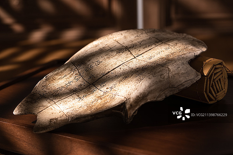 殷墟甲骨文考古图片素材