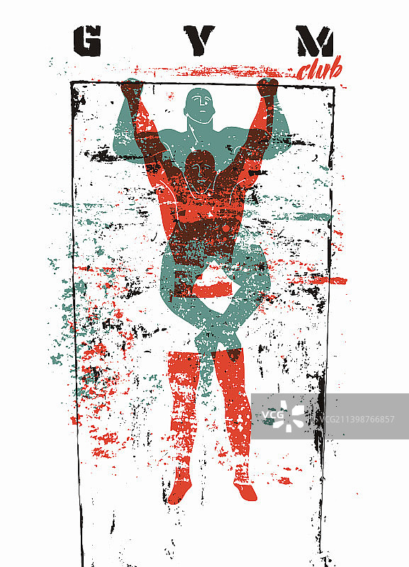 运动员引体向上运动轮廓图片素材