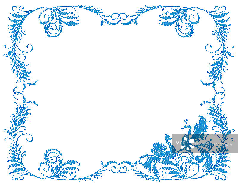 树枝与树叶的装饰性框架图片素材