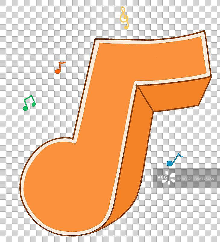 元素：创意立体音乐符号插画图片素材