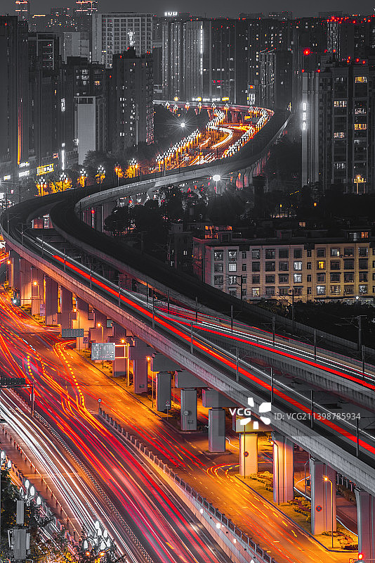 郫都区夜景图片素材