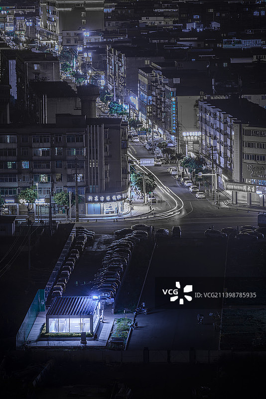 郫都区夜景图片素材