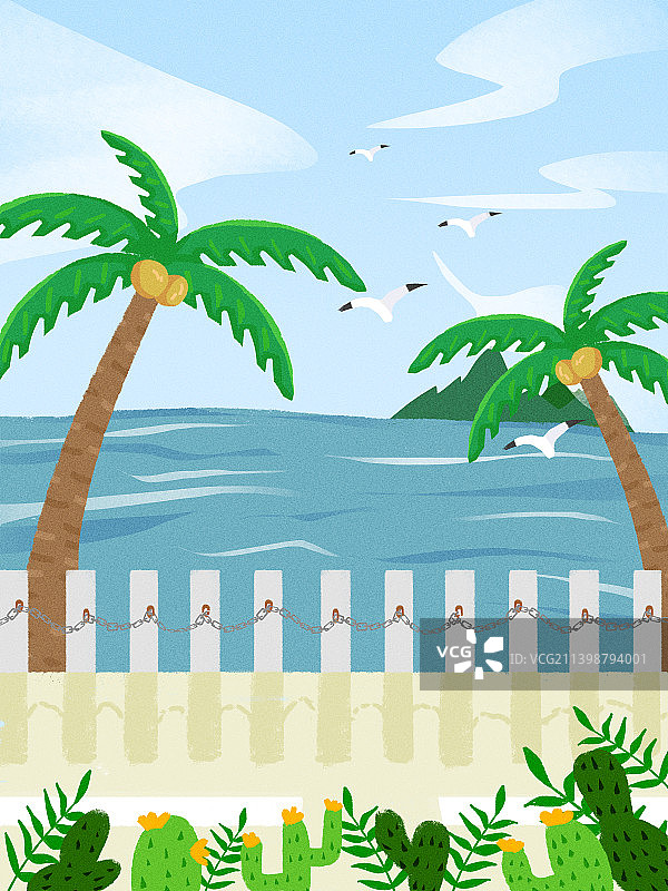 美丽的海滩图片素材